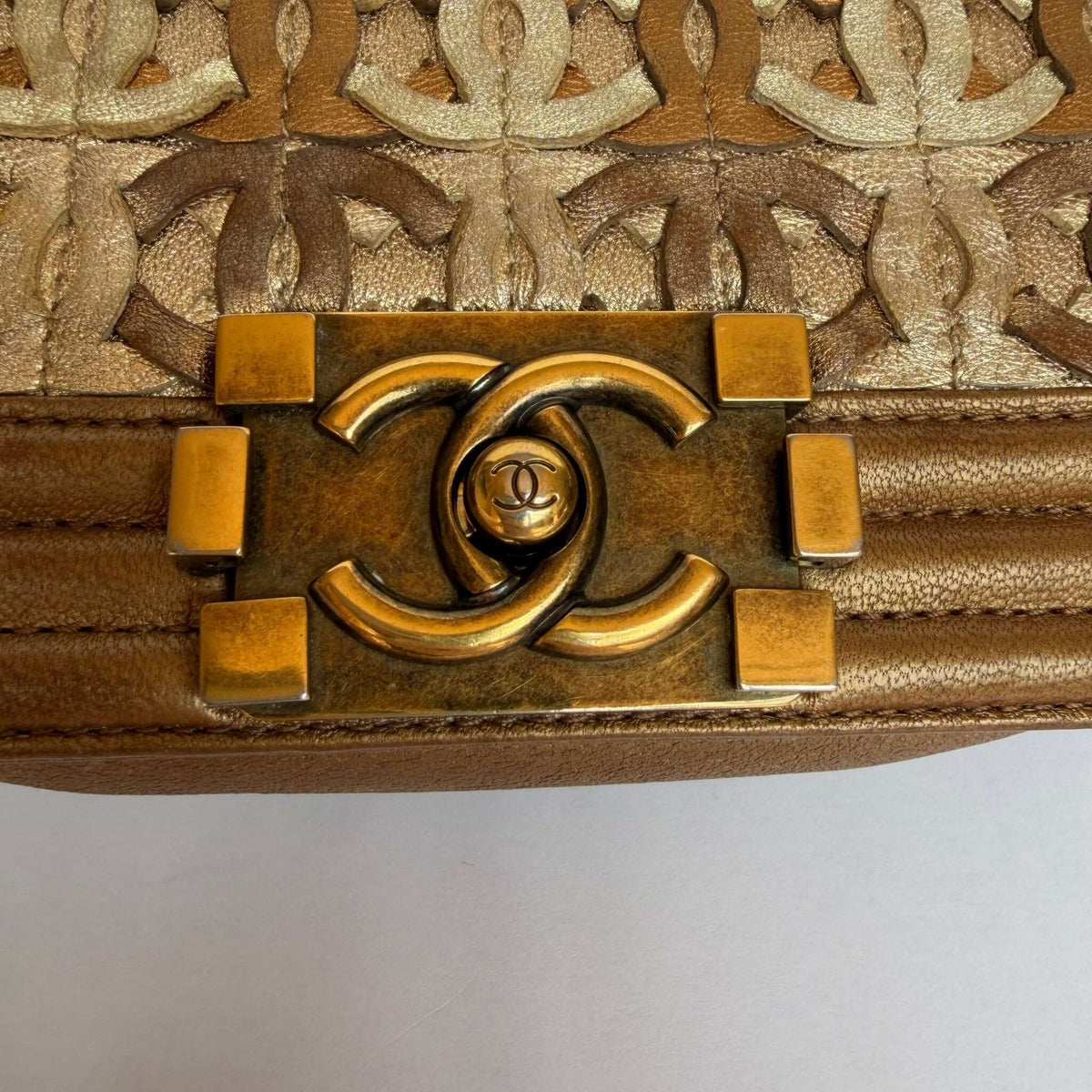 Chanel Boy bag hardware gold