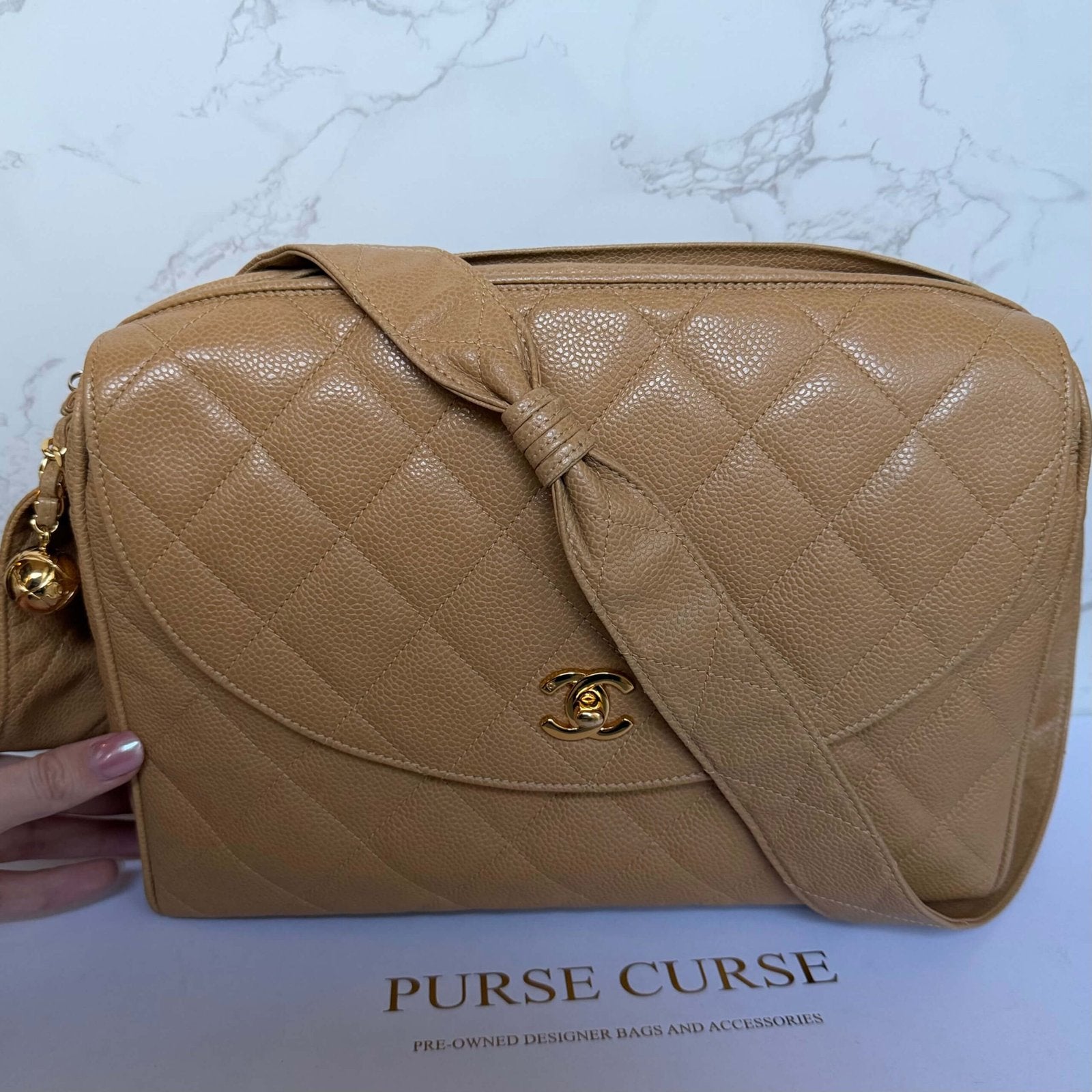 Chanel camera bag caviar leather