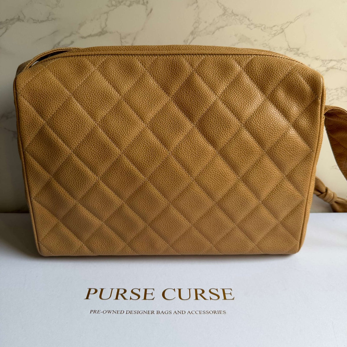 Chanel caviar camera bag beige vintage bag