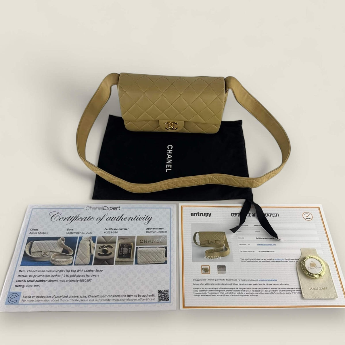 Chanel classic flap with shoulder strap - pre-owned