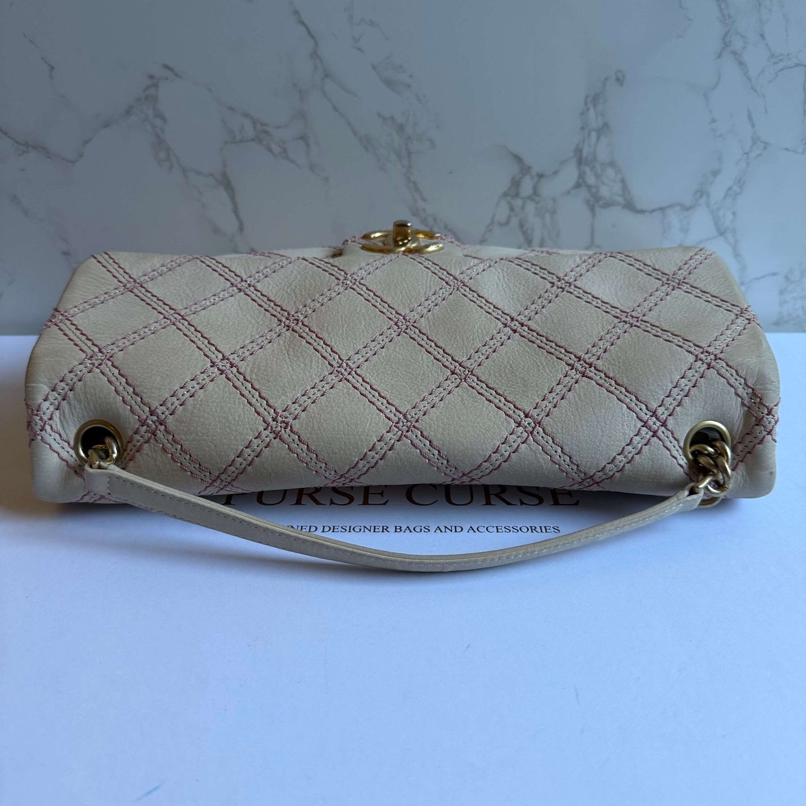 Chanel jumbo flap bag beige leather