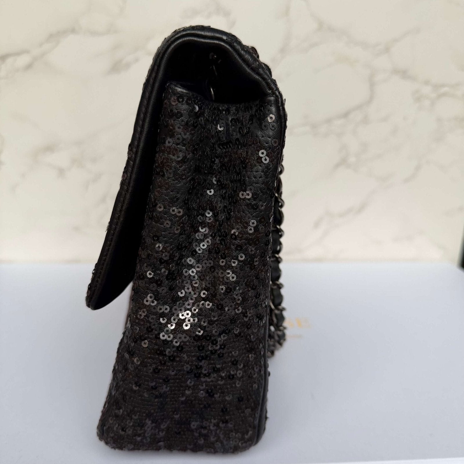 Chanel jumbo lambskin sequins