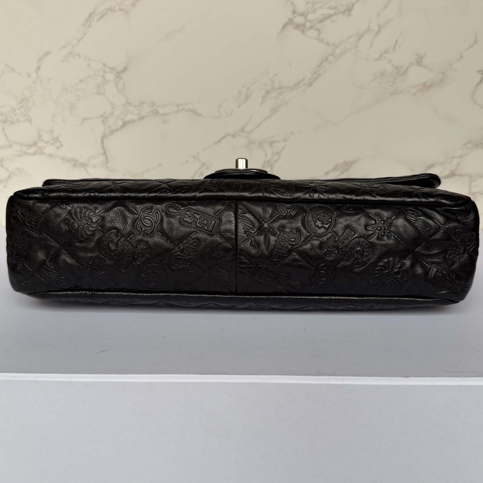 Chanel jumbo lucky symbols bottom bag detail