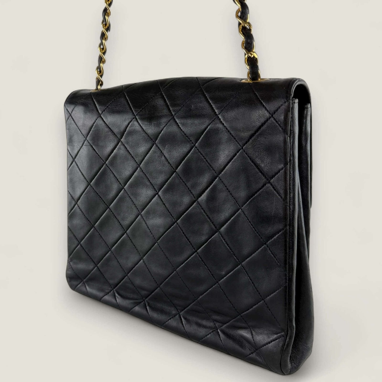 Chanel original vintage lambskin flap bag