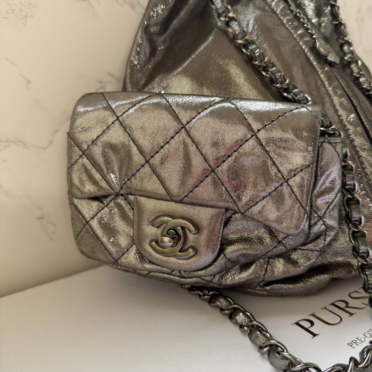 Chanel backpack with CC turnlock pockets