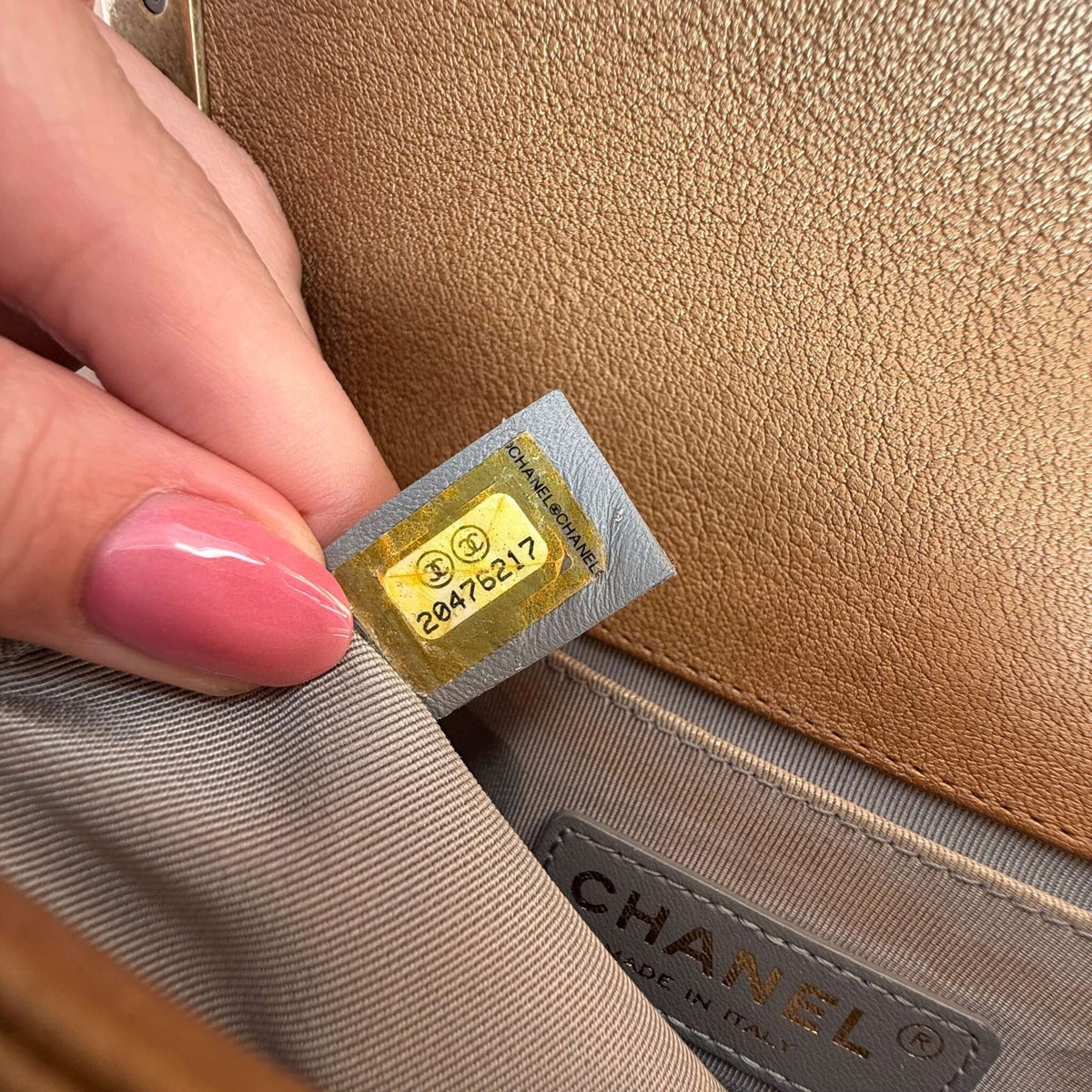 Chanel serial number original Boy bag