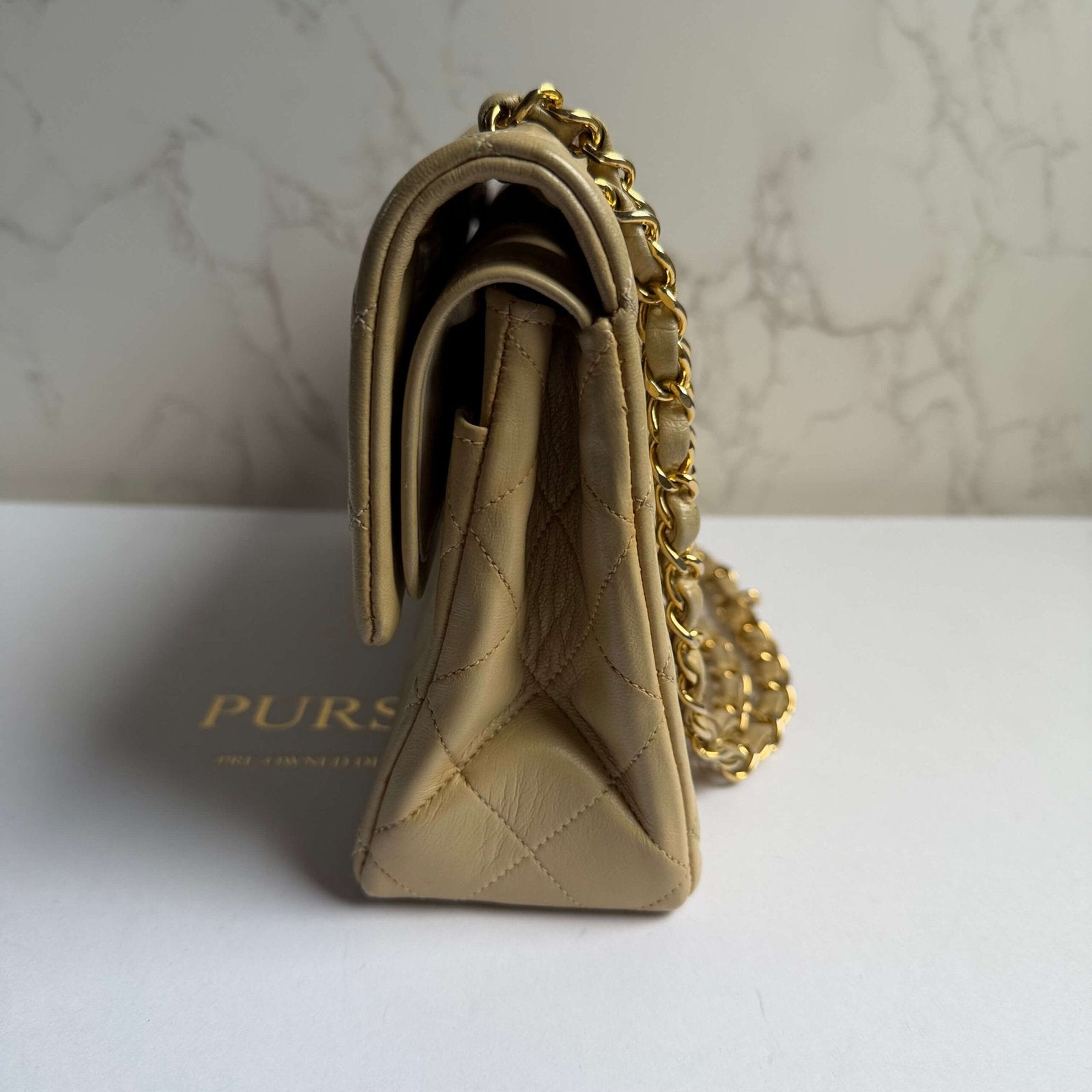 Chanel vintage Chanel bag beige quilted