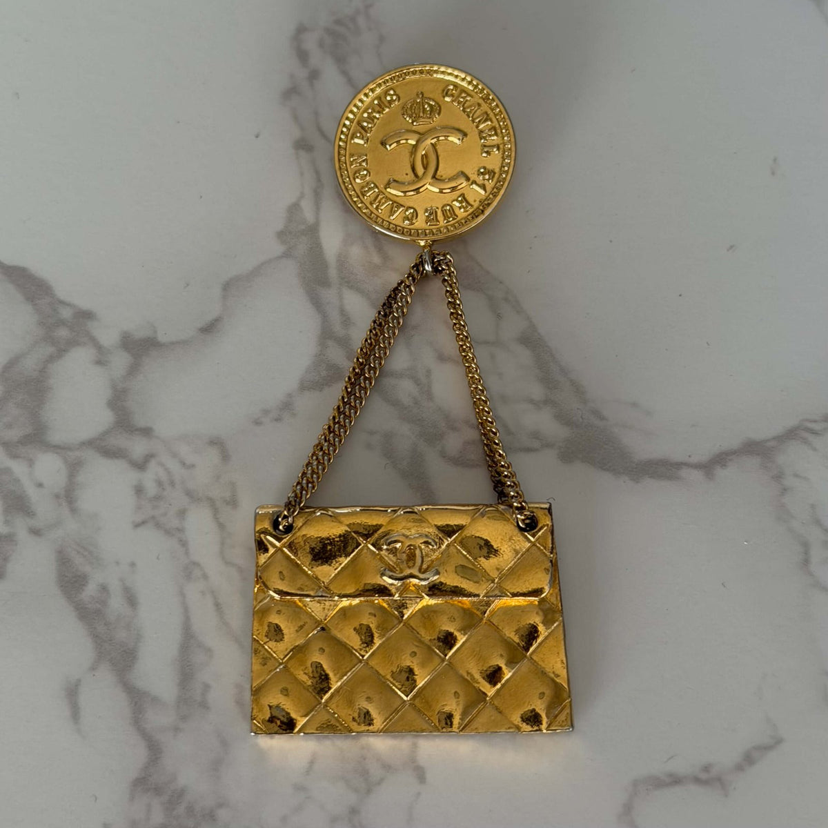 Chanel vintage brooch bag