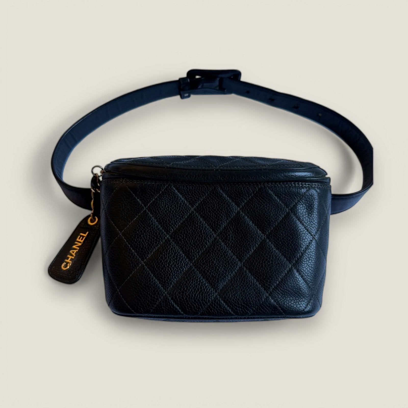 Chanel vintage caviar leather belt bag