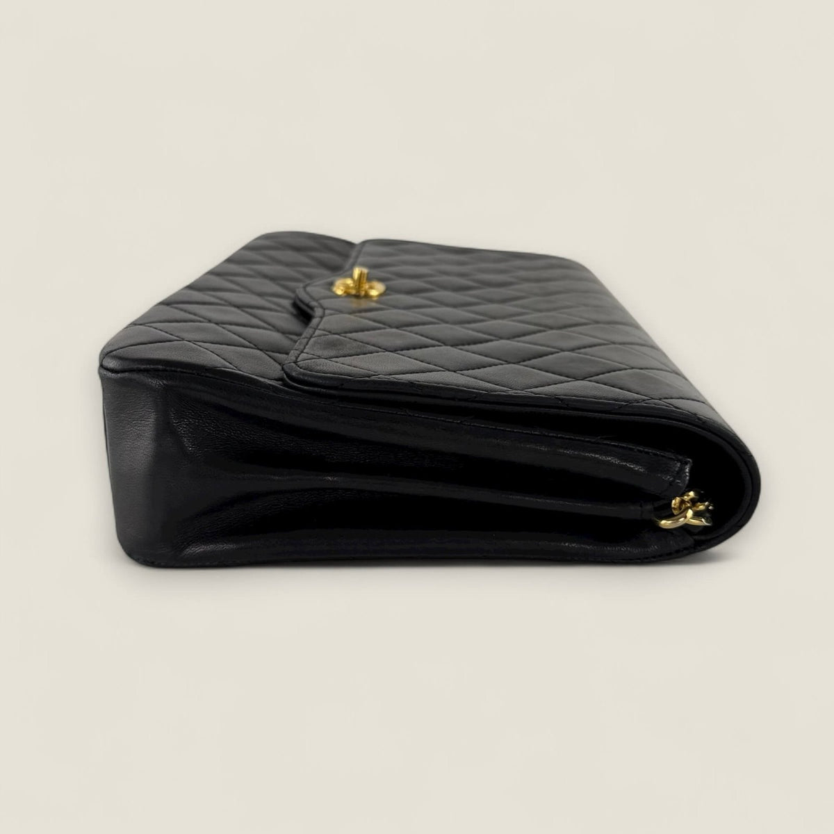 Chanel vintage matelasse single flap lambskin