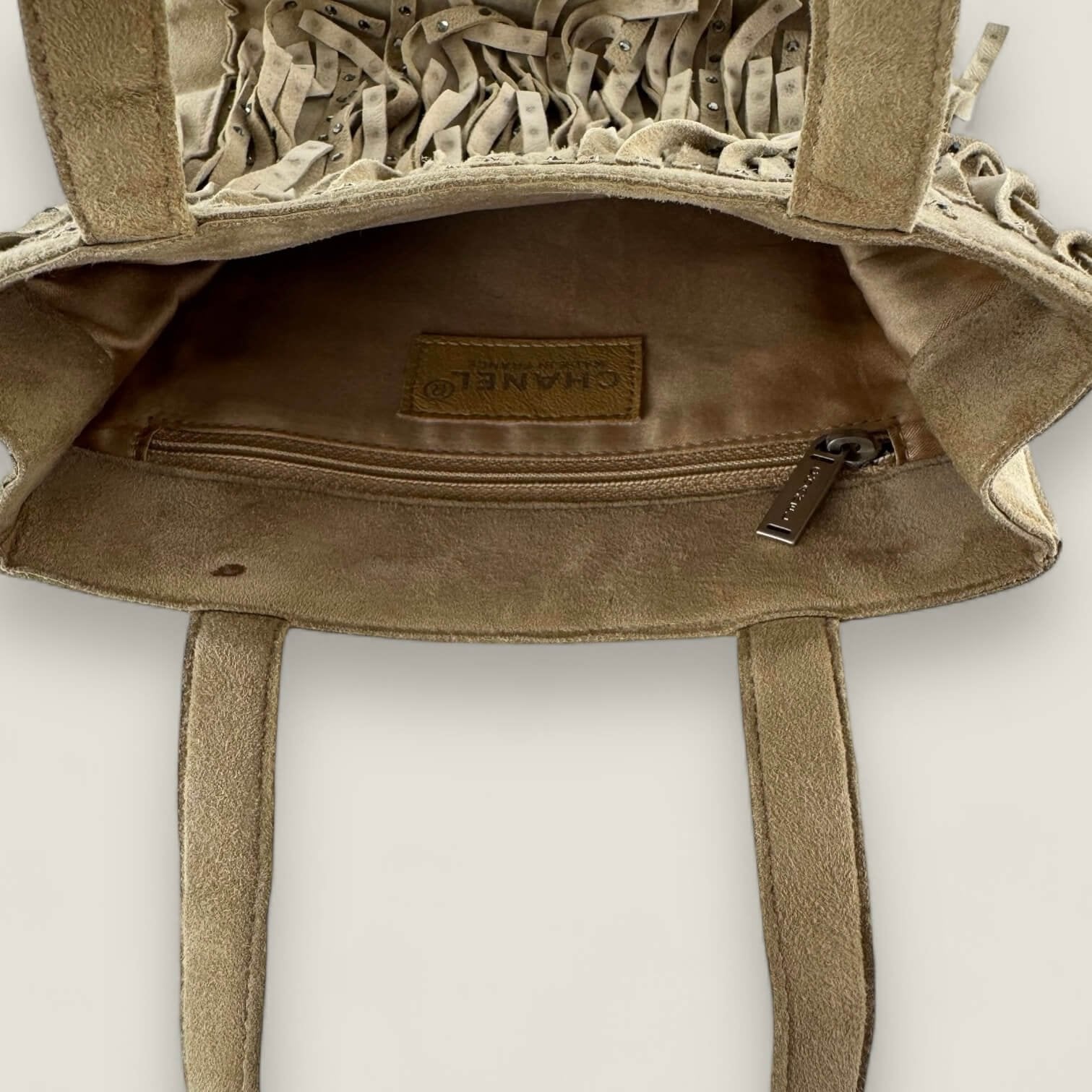 Chanel vintage bag inside