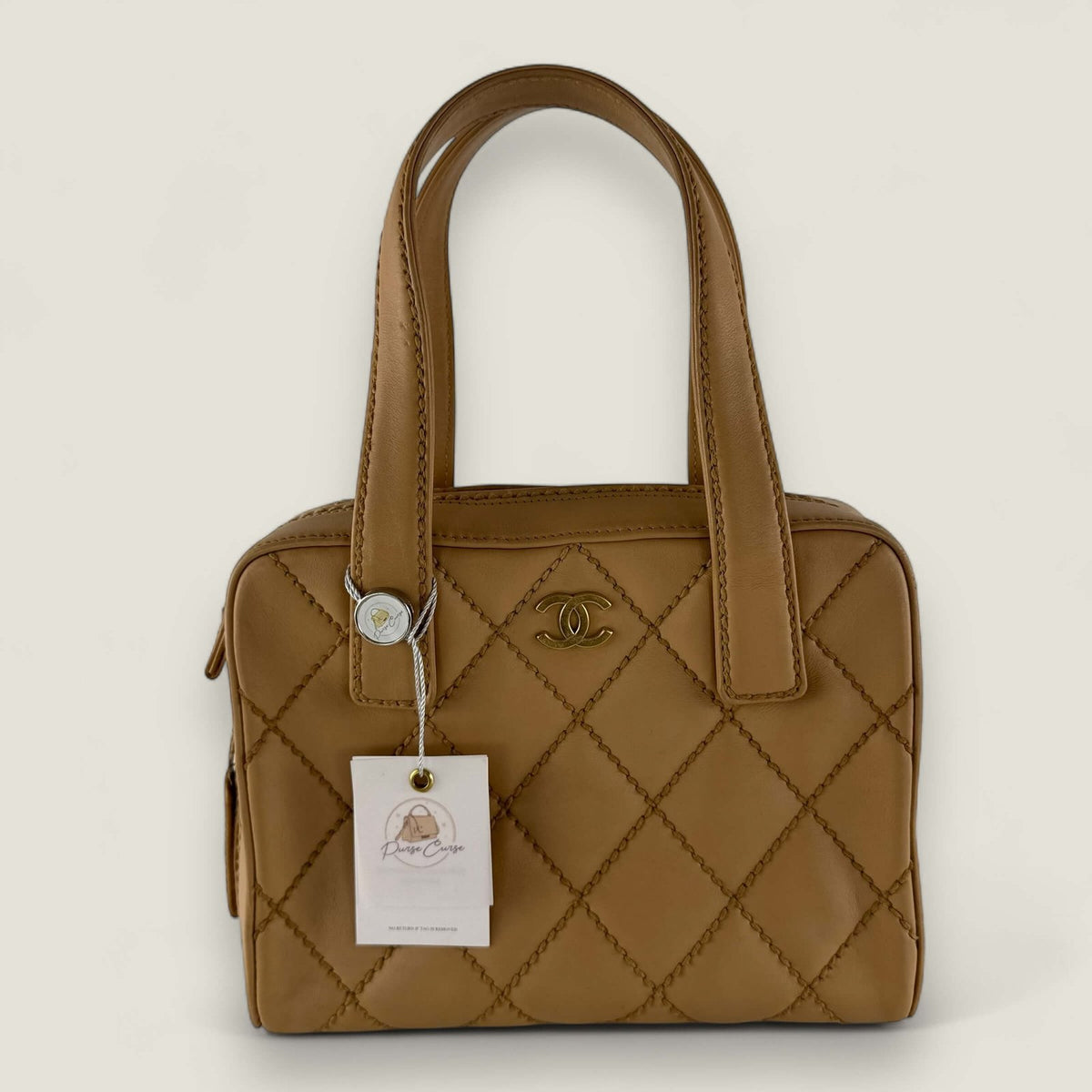 Chanel wild stitch handbag beige
