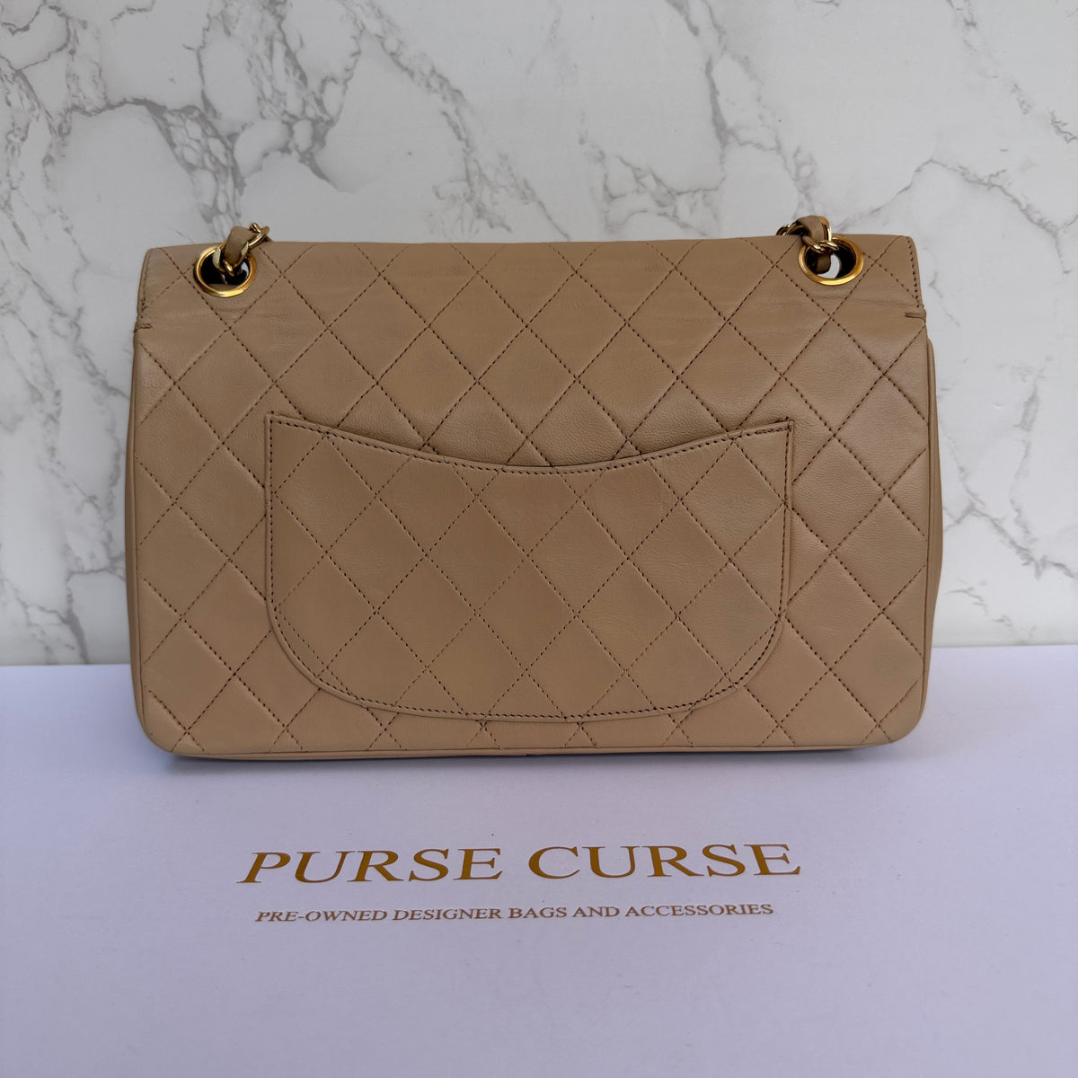 Chanel flap bag achterkant