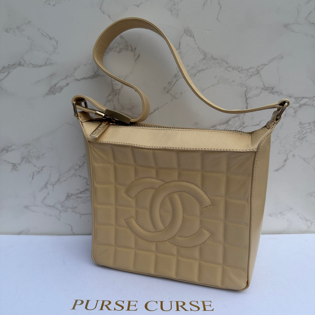 Chanel pre-owned 2002-2003 CC Chocolate Bar Lambskin shoulder bag