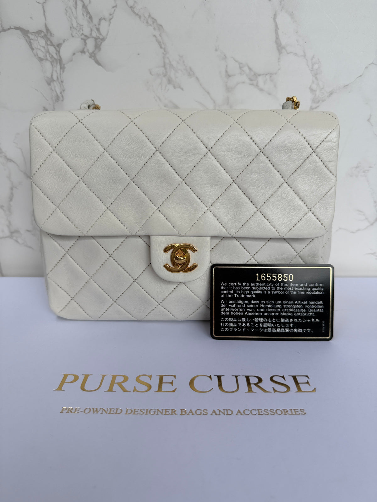 Chanel vintage mini square flap echt