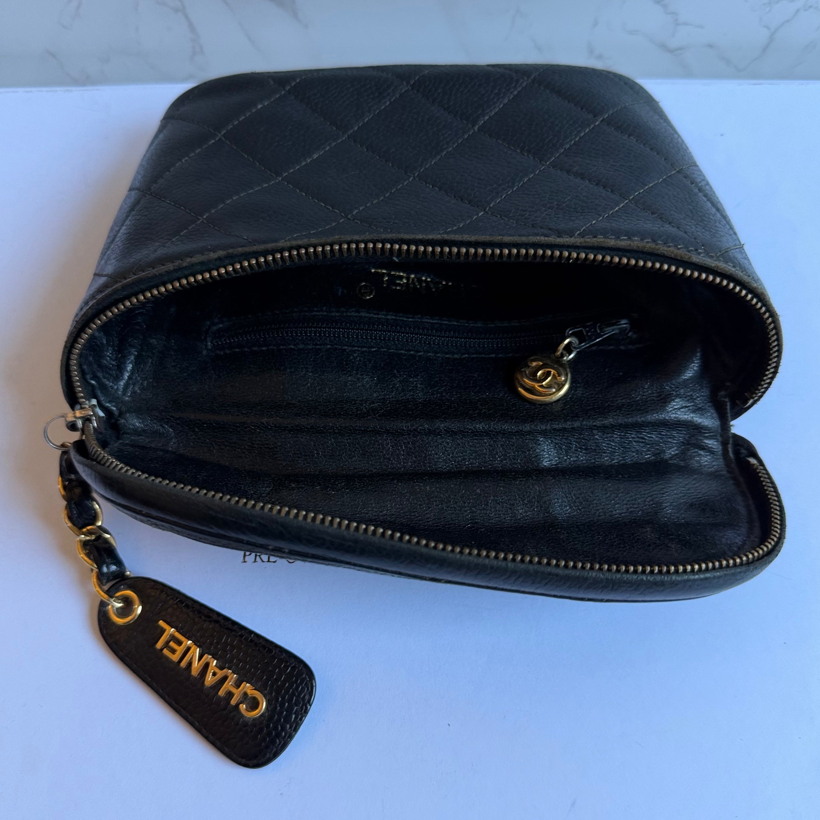Chanel vintage tas ritsen en hardware