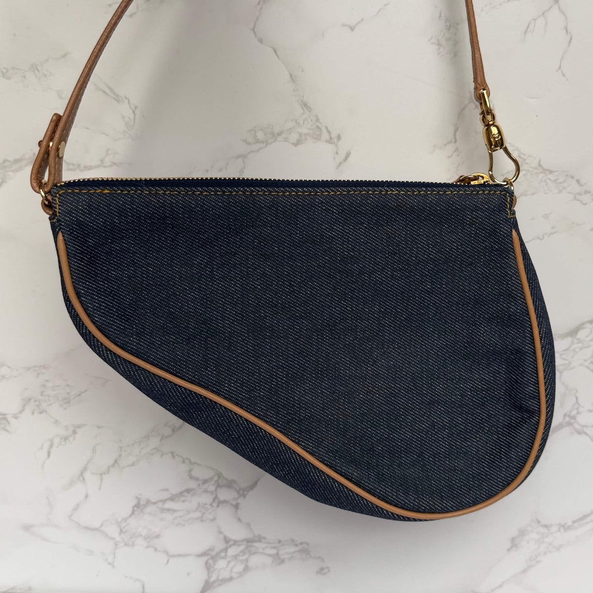 Christian Dior denim saddle pochette Y2K vintage