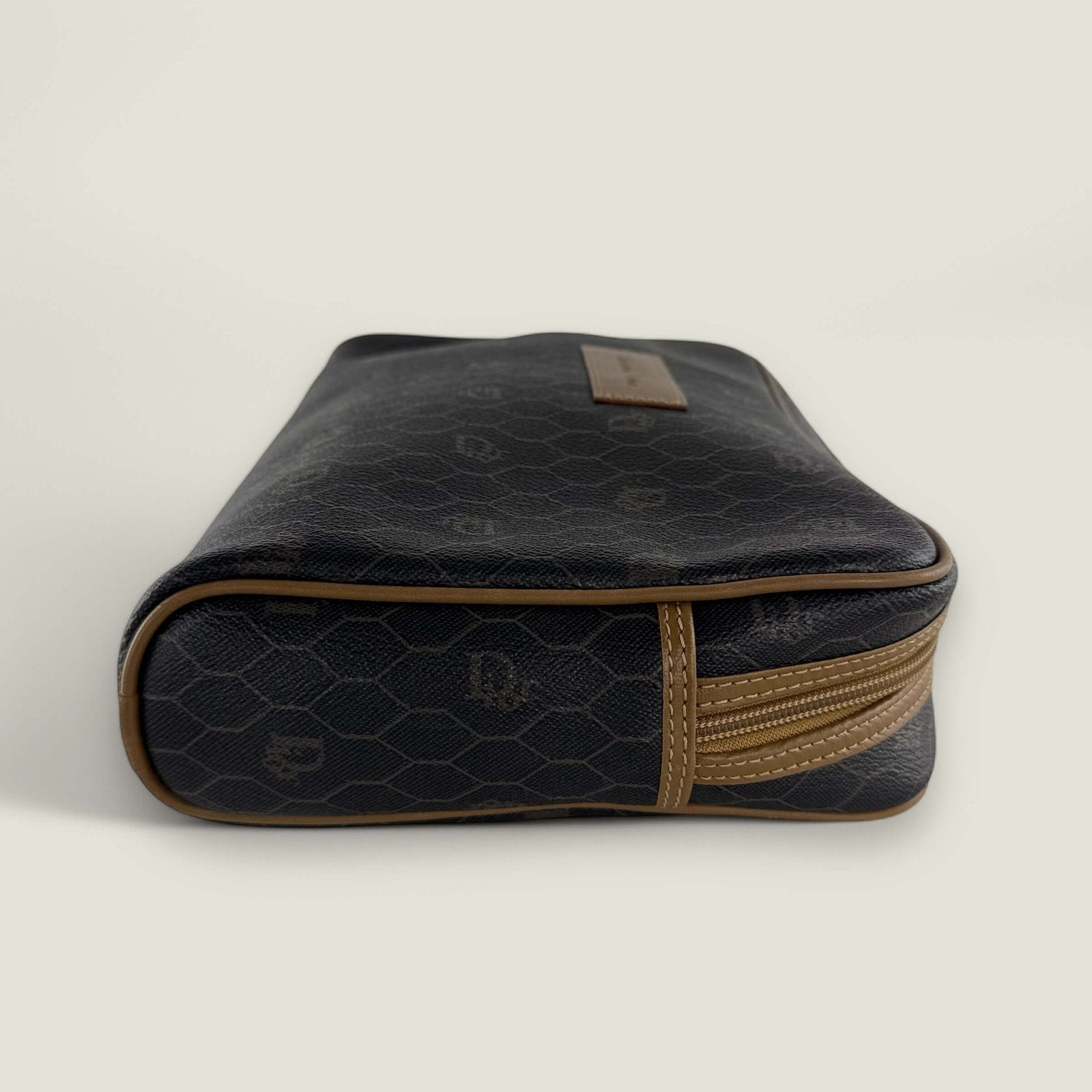 Christian Dior honeycomb coated canvas monogram toiletry bag