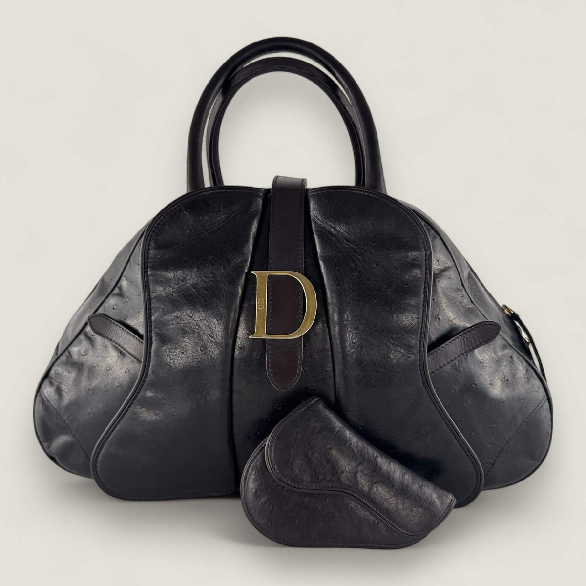 Dior Saddle bowling bag and wallet