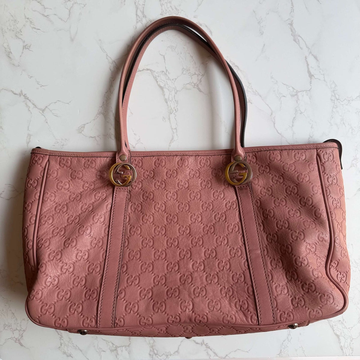 Gucci Guccissima Twins tote bag pink