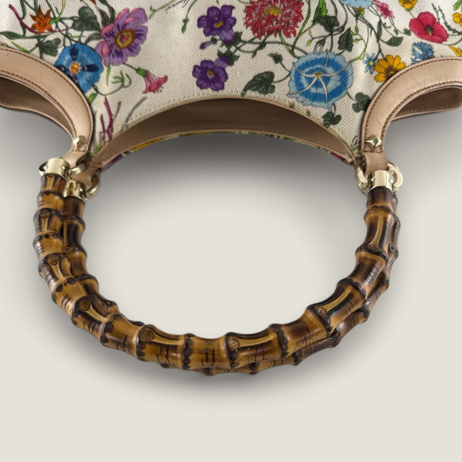 Gucci bamboo handle pre-owned bag
