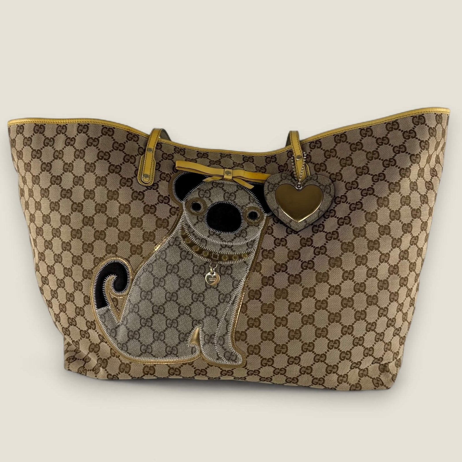 Gucci pre owned pug dog tote large formaat