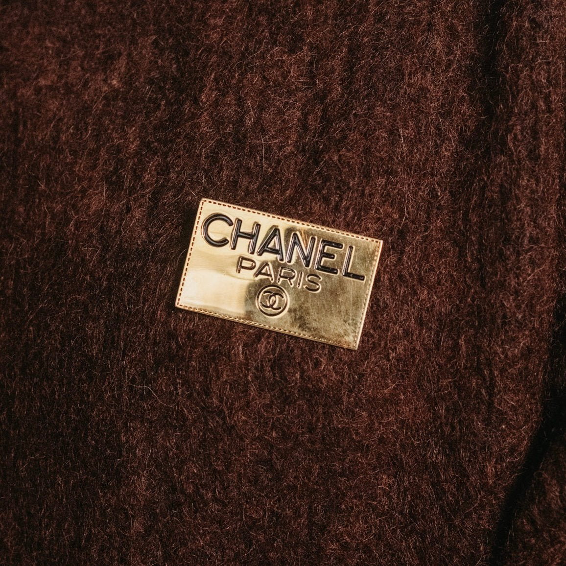 Authentic vintage Chanel brooch 24k gold-plated