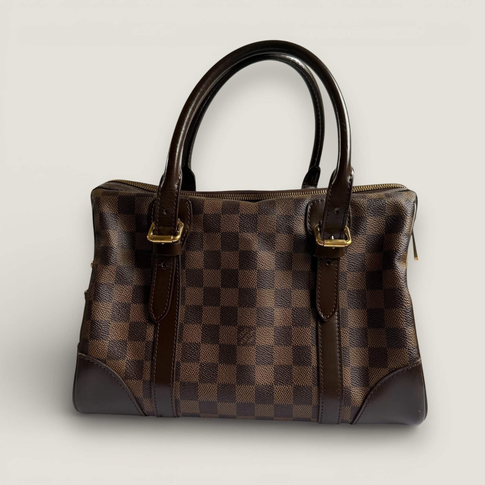 Louis Vuitton Damier Ebene Berkeley back designer handbag