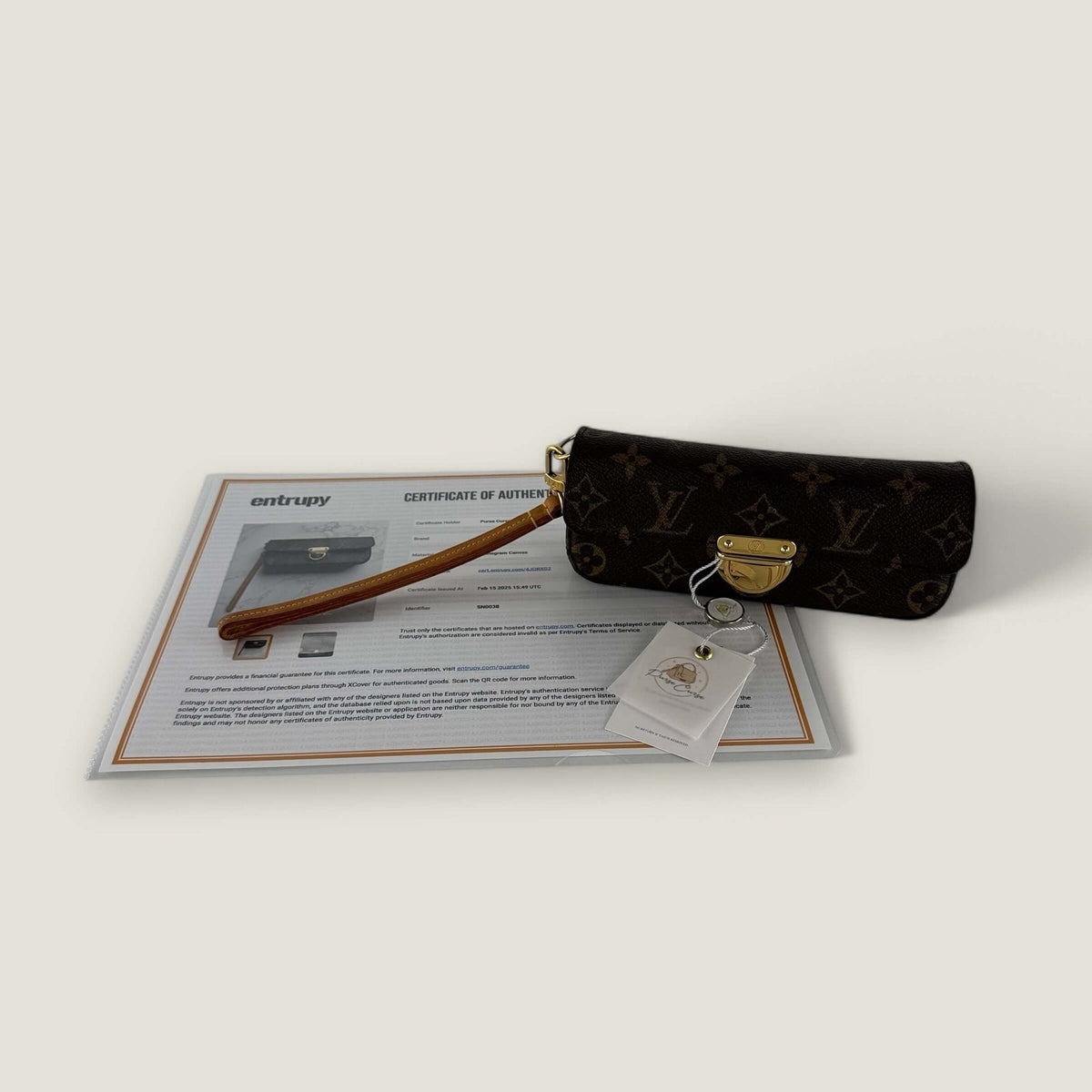 Louis Vuitton authentic Entrupy certificate PurseCurse