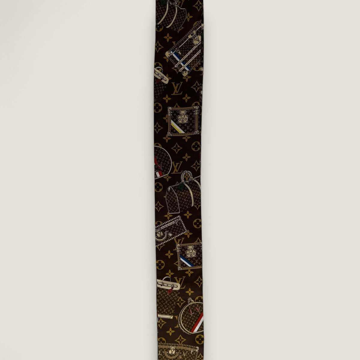 Louis Vuitton scarf monogram suitcase and bags print side