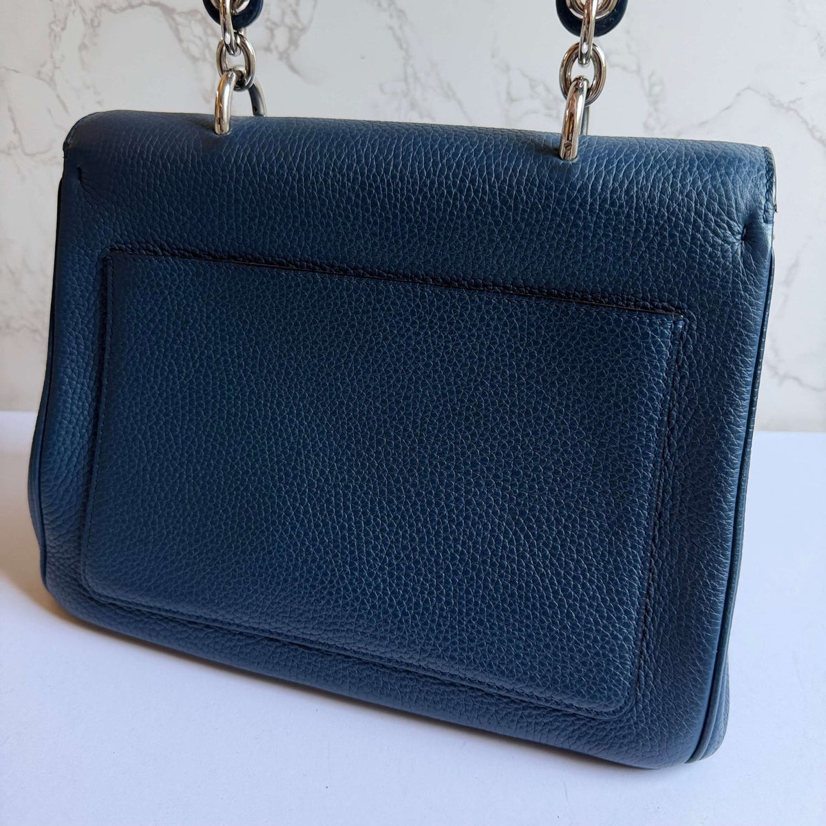 Original Christian Dior bag blue leather