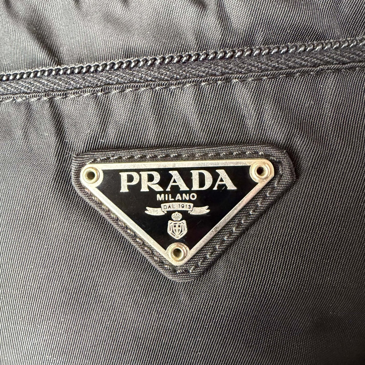 Prada logo black nylon bag pre-owned