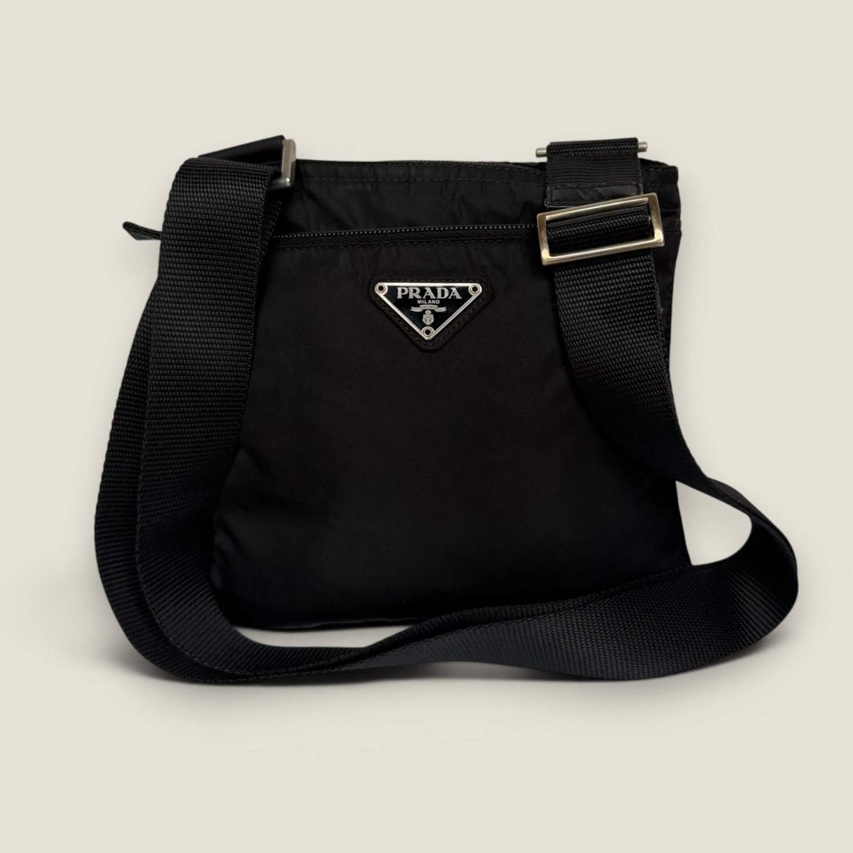 Prada nylon mini shoulder bag black
