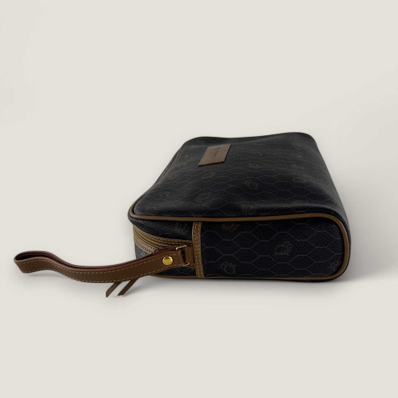 Pre-loved Christian Dior canvas monogram toiletry bag
