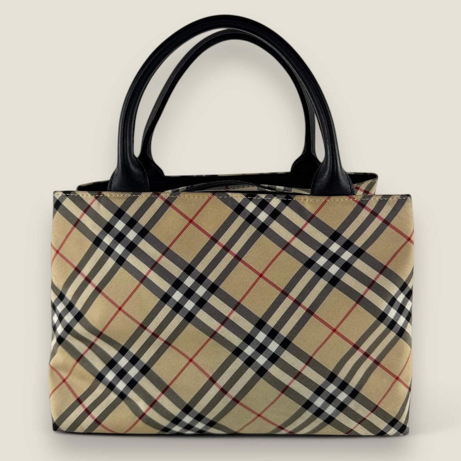 Pre-owned Burberry Nova Check blue label beige bag
