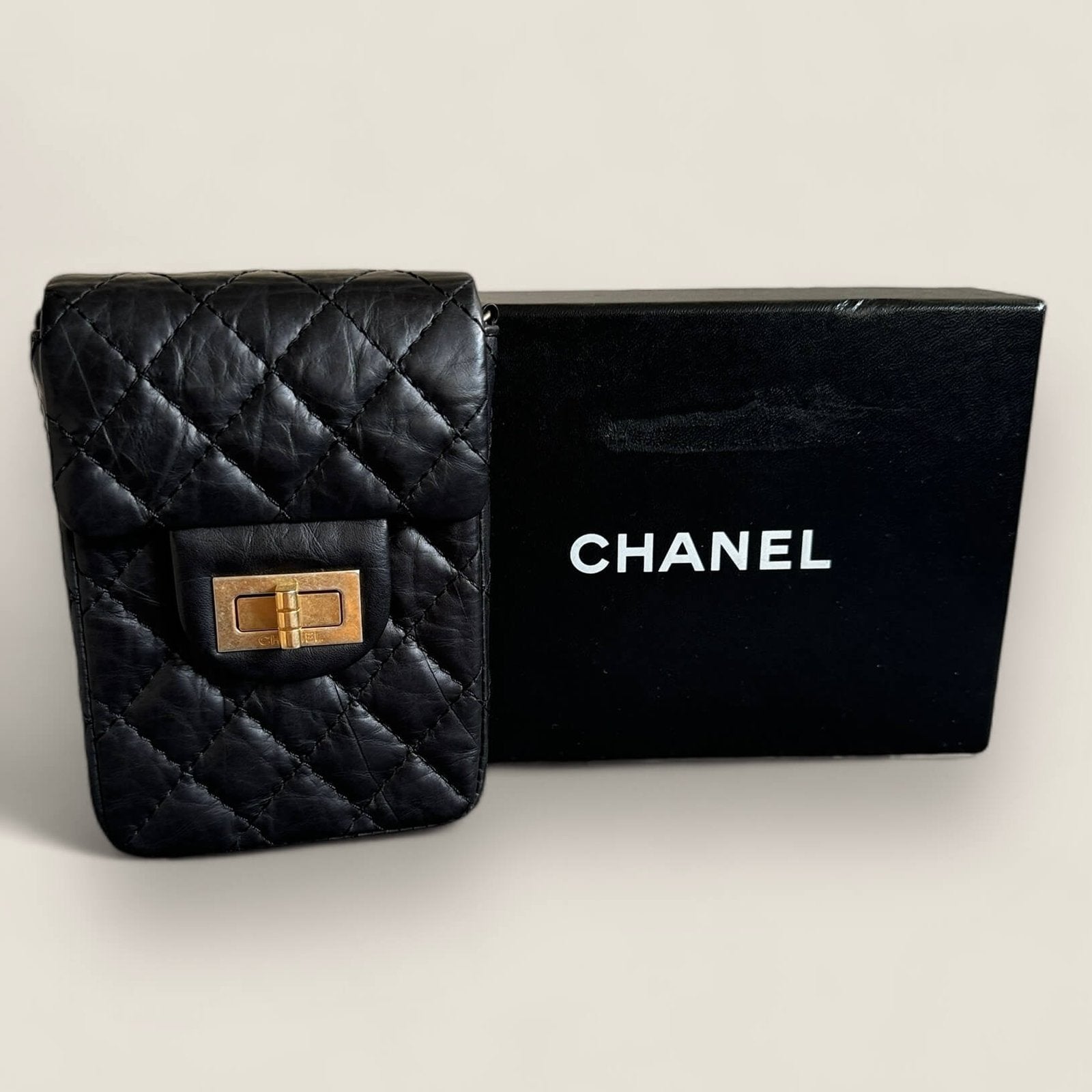 Pre-owned Chanel mini crossbody bag with original box