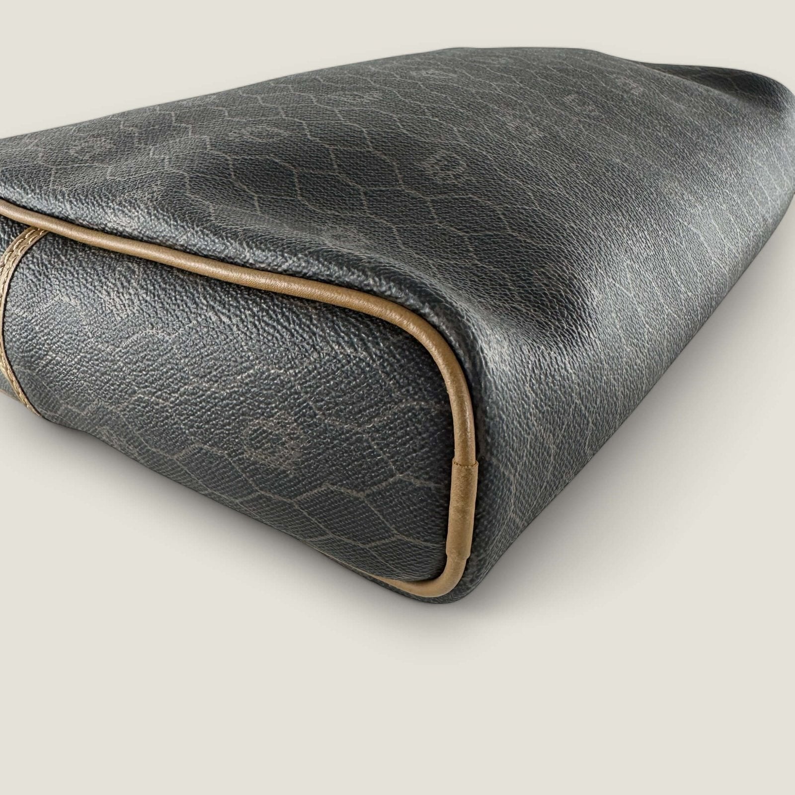 Pre-owned Christian Dior honeycomb coated canvas monogram pouch