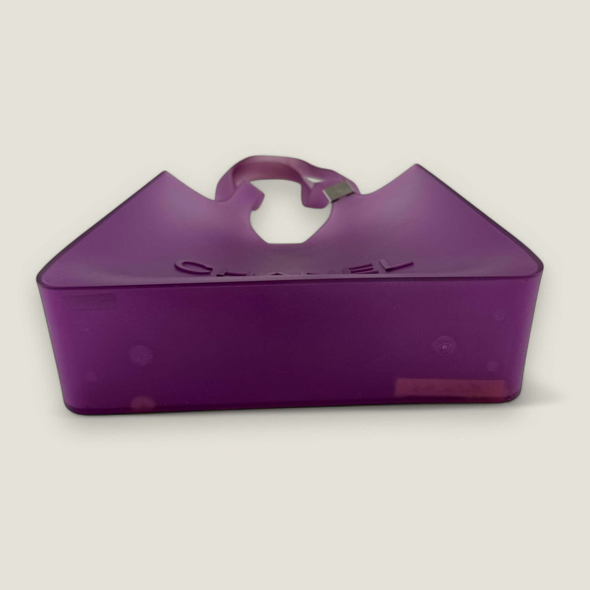 Preloved Chanel rubber handbag purple jelly