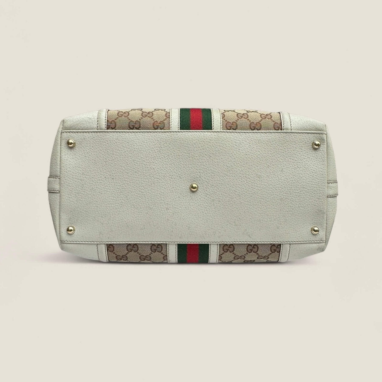 Preloved Gucci Ophidia Boston monogram bag with lock