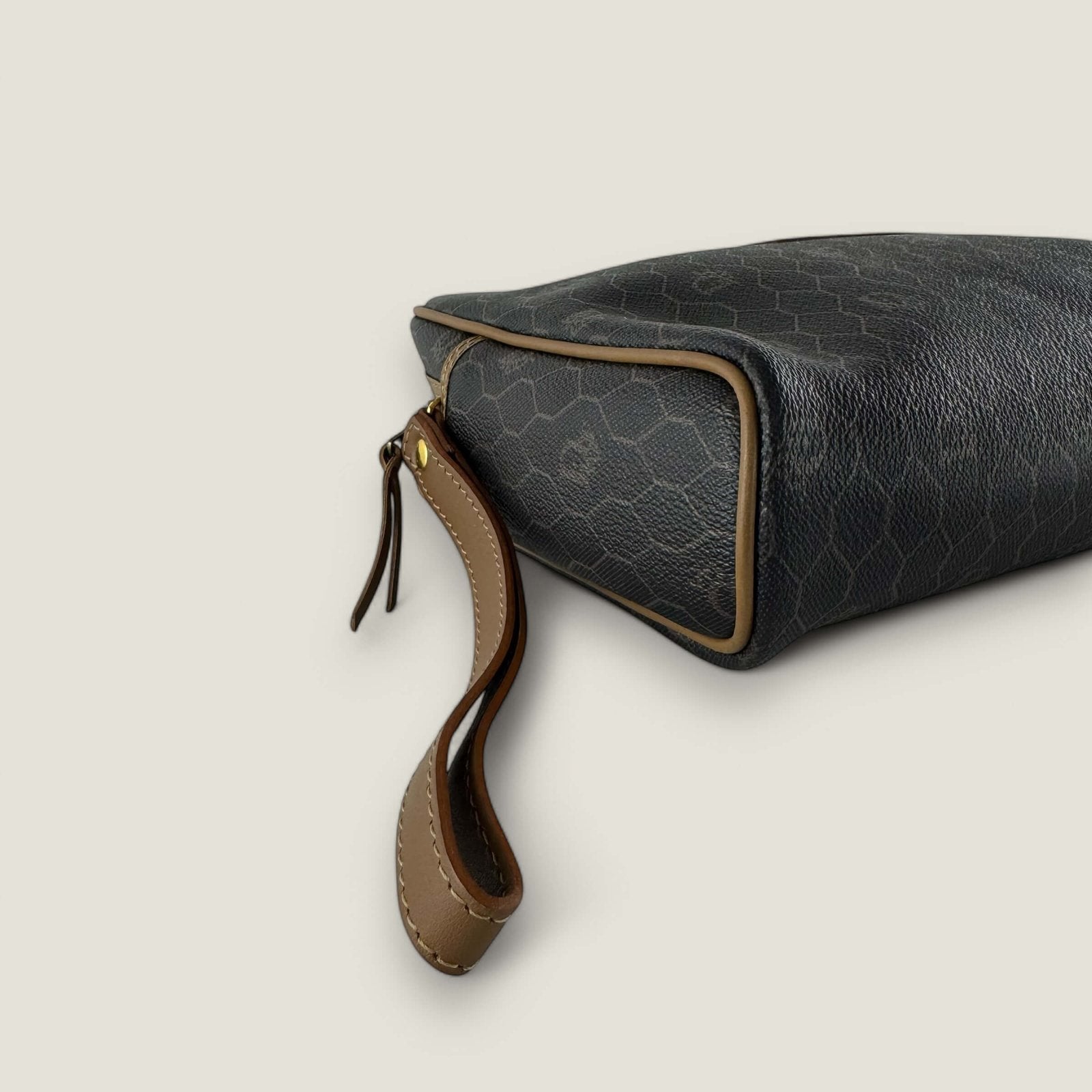 pre-owned Christian Dior honeycomb coated canvas monogram toiletry bag