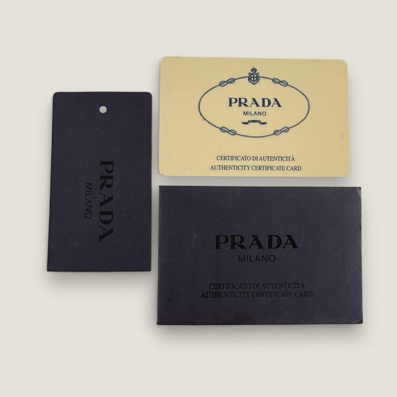 authenticity certificate Prada vintage