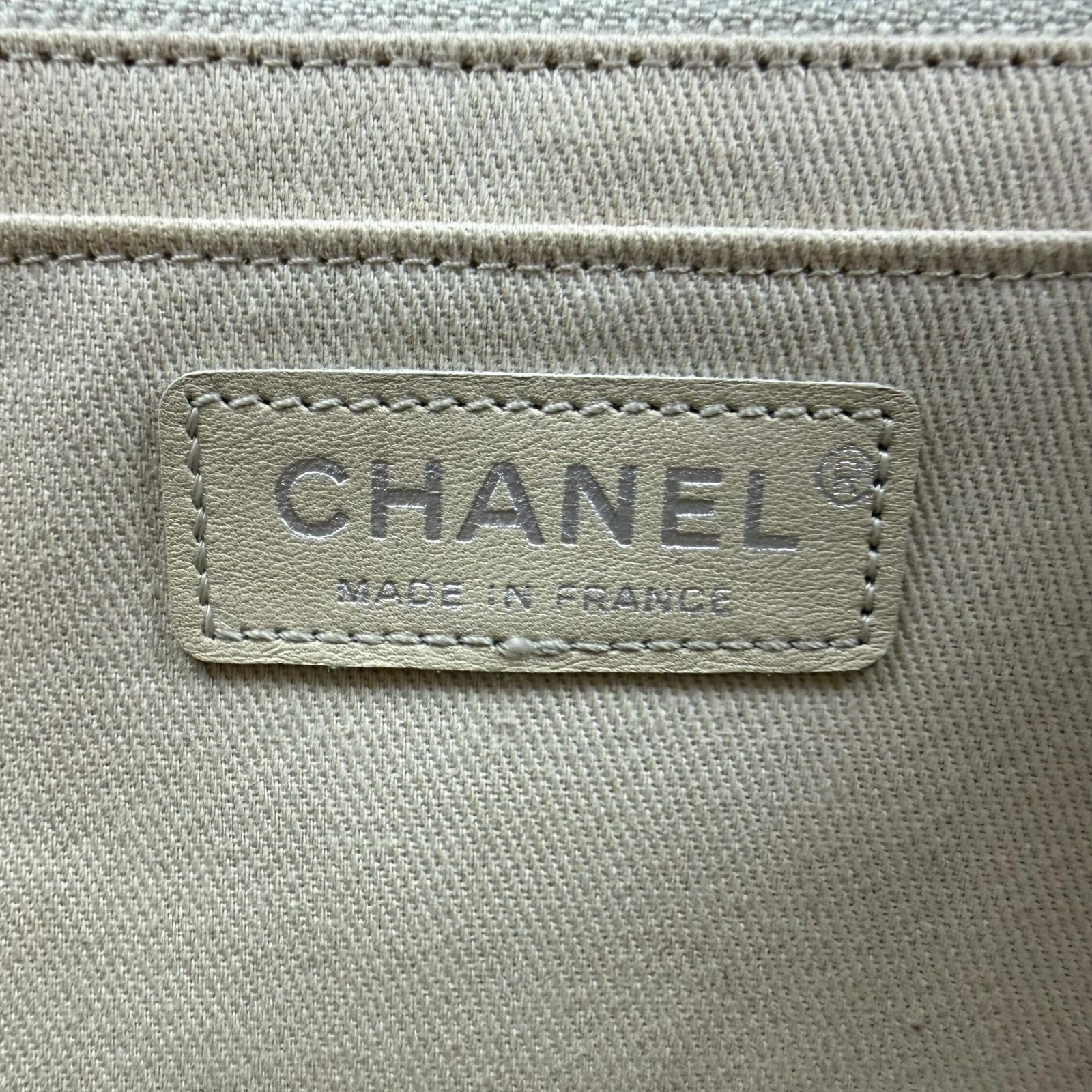 authentic Chanel handbag interior
