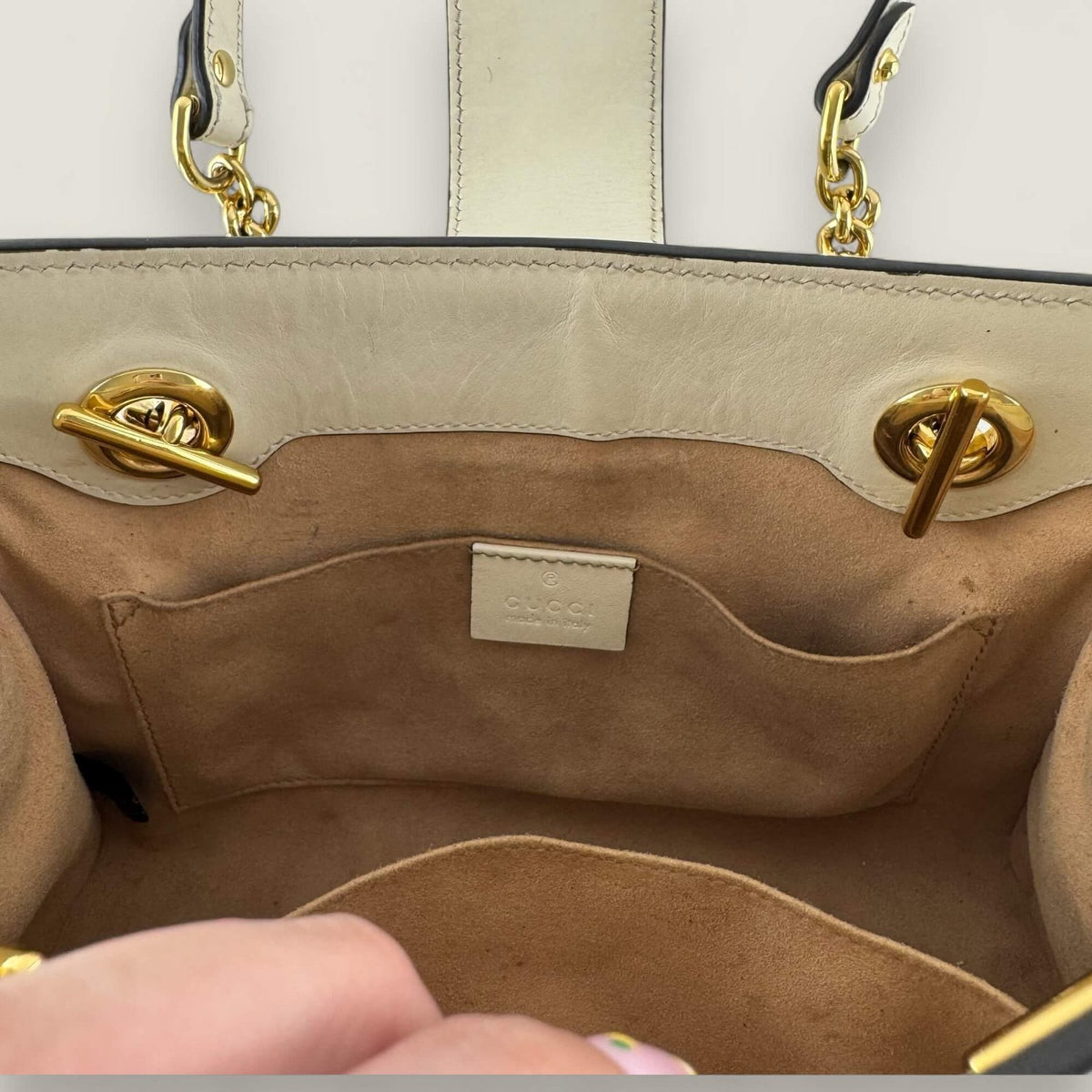 interior original Gucci tote
