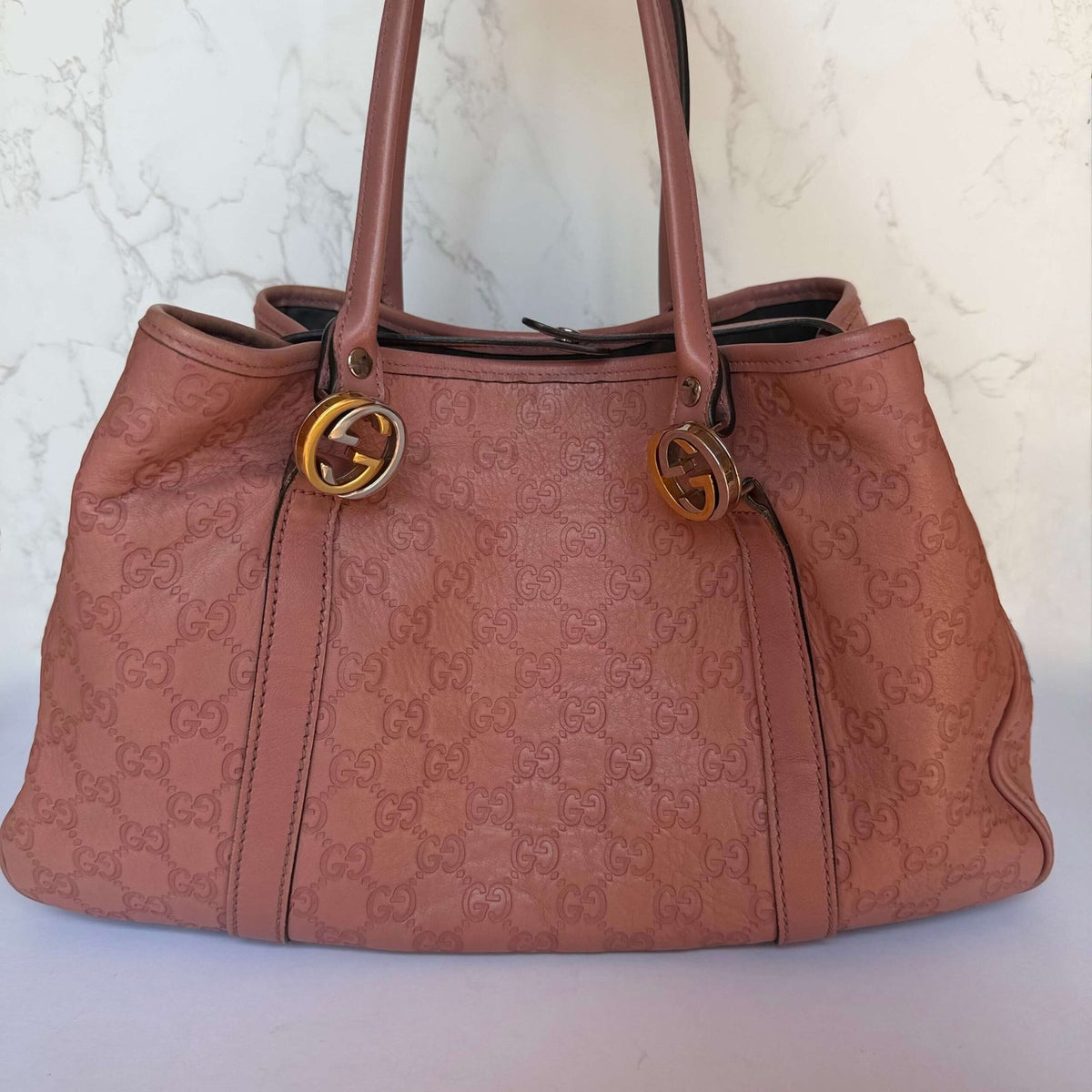 pre-owned Gucci handbag leather buy
