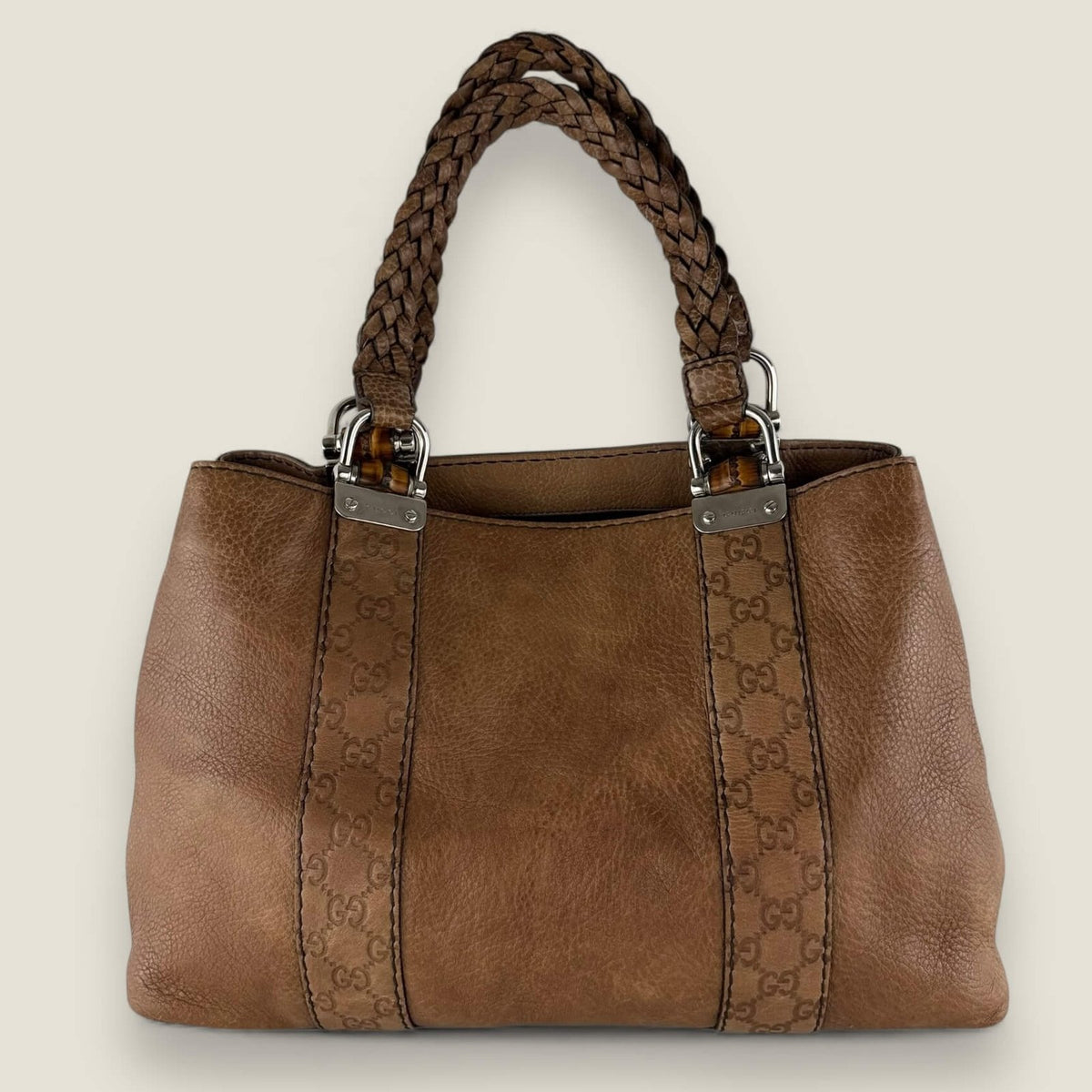 tweedehands Gucci leren Bamboo Libeccio