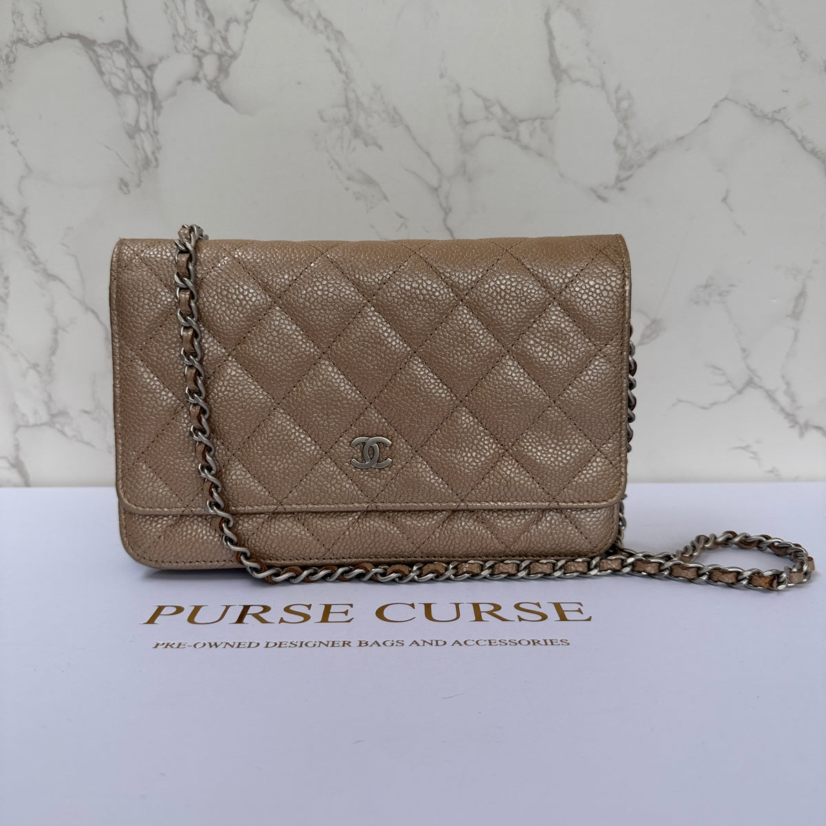 tweedehands Chanel wallet on chain origineel